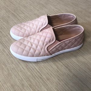 Pink Faux Leather Sneakers